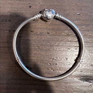 Pandora Moments Heart Clasp Snake Chain Bracelet